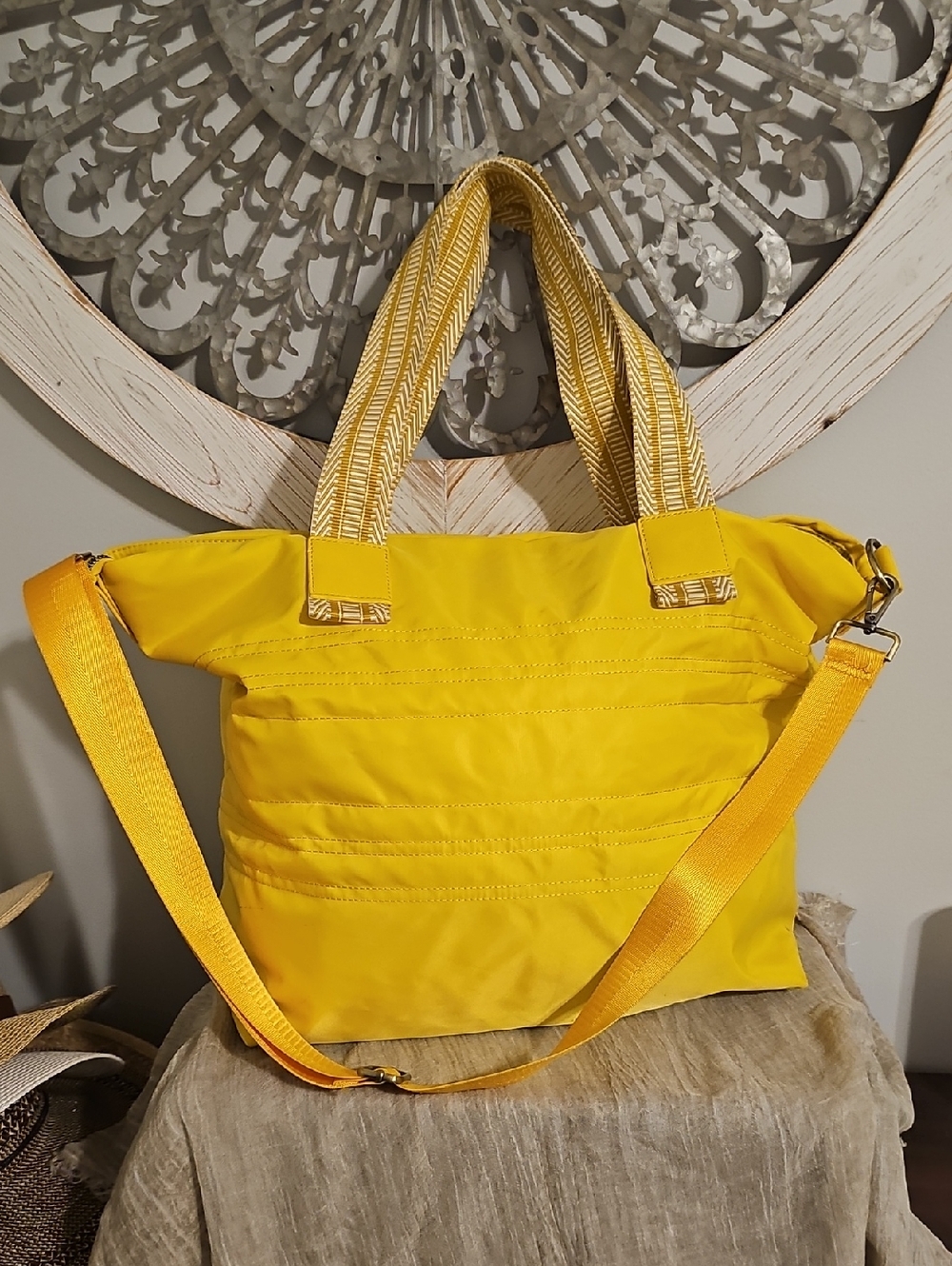 Urban Originals Bright Yellow Tote Bag with Removable Strap